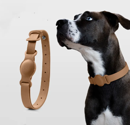 Dogs And Cats Pet Collar Chain Leather Cover